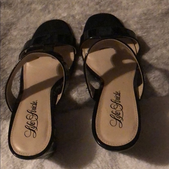 Life Stride Wedges. Black and white. Worn once. - Picture 5 of 5